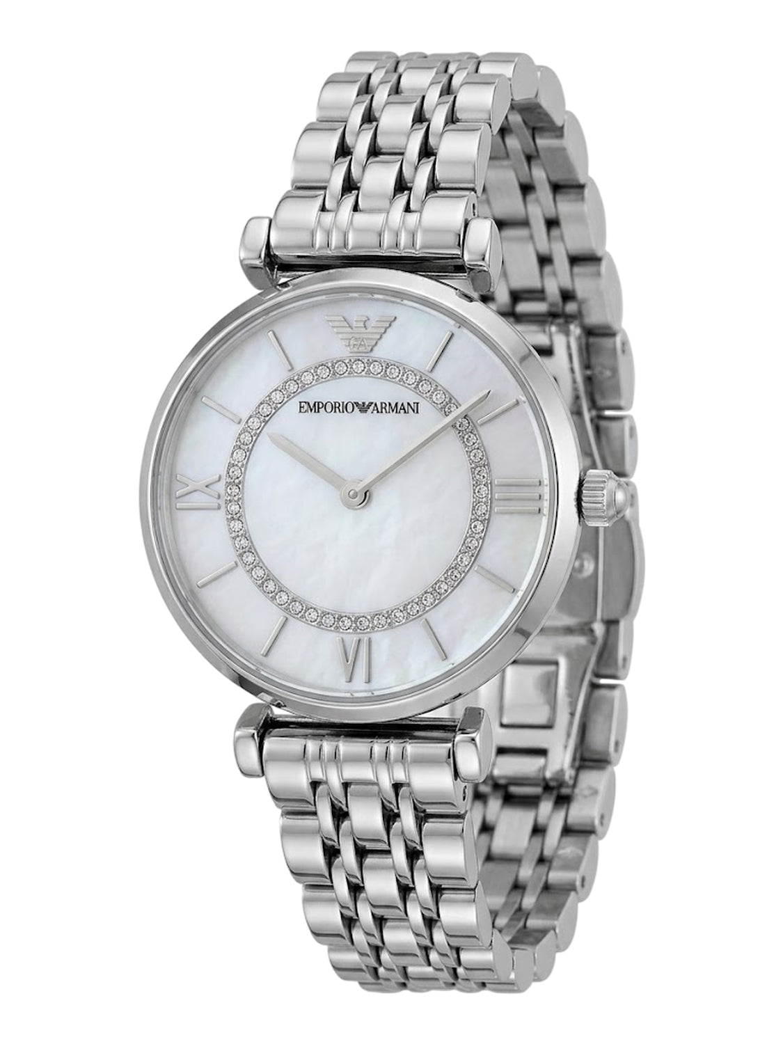 Emporio Armani Gianni T Bar Damenuhr Silberfarben AR1908