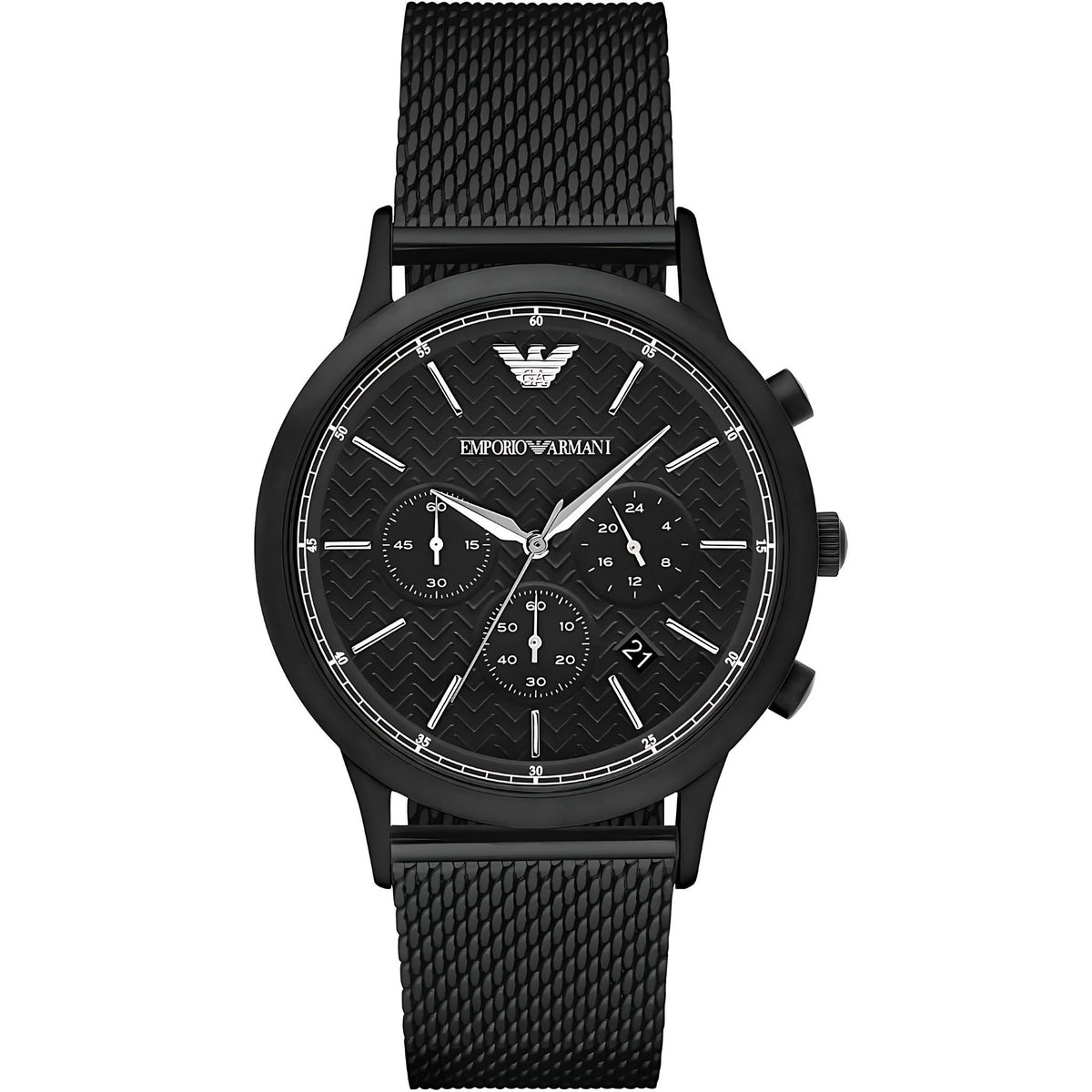 Emporio Armani Renato Herrenuhr Chronograph schwarz AR2498