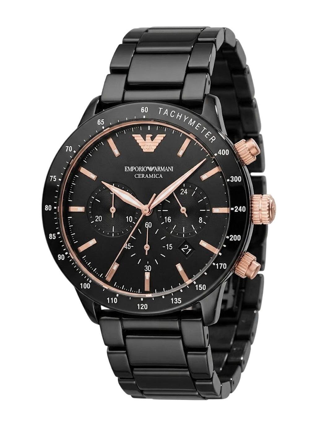 Emporio Armani Mario Chronograph Herrenuhr Schwarz AR70002
