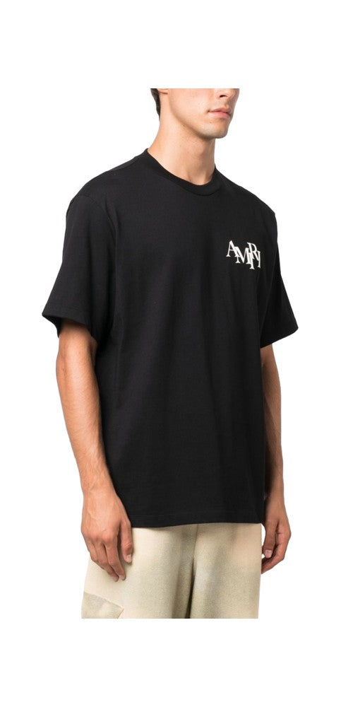 Amiri Logo Print T-Shirt Schwarz Herren