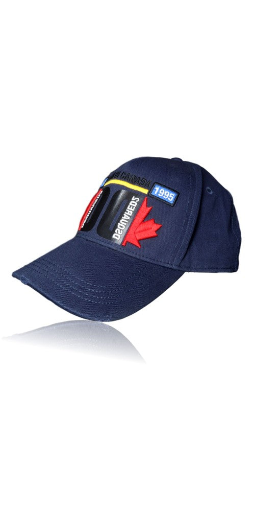 Dsquared2 Baseball Cap Born In Canada Stickerei Blau Unisex Zweitbild