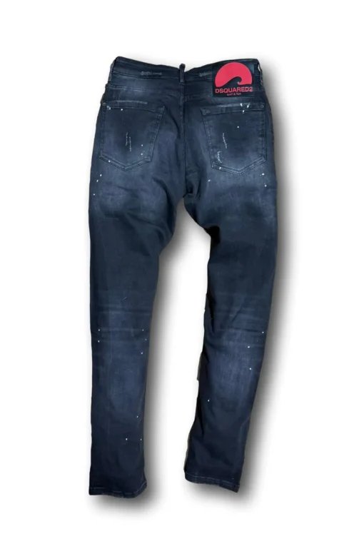 *Dsquared2 “Surf & Fish” Tapered Jeans – Dark Wash