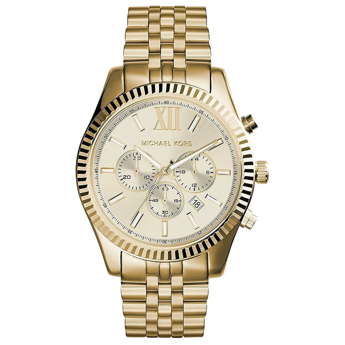 Michael Kors Lexington Herren Chronograph Gold Edelstahl MK8281