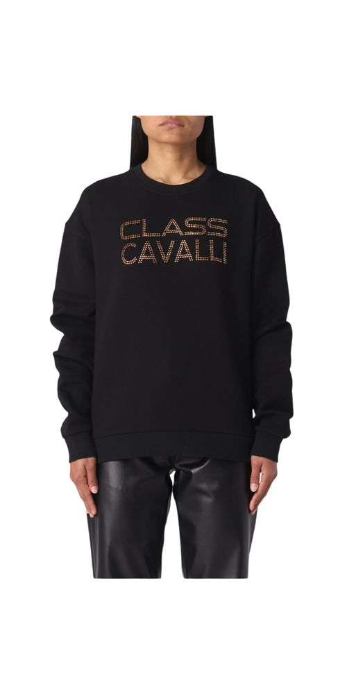 Cavalli Class Sweatshirt Schwarz für Damen