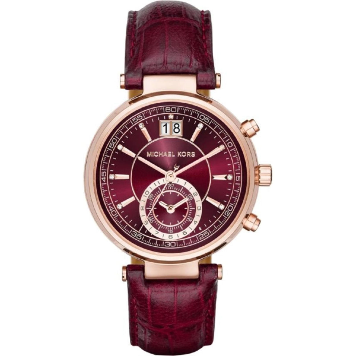 Michael Kors Sawyer Lady Damenuhr roségold rot Hauptbild
