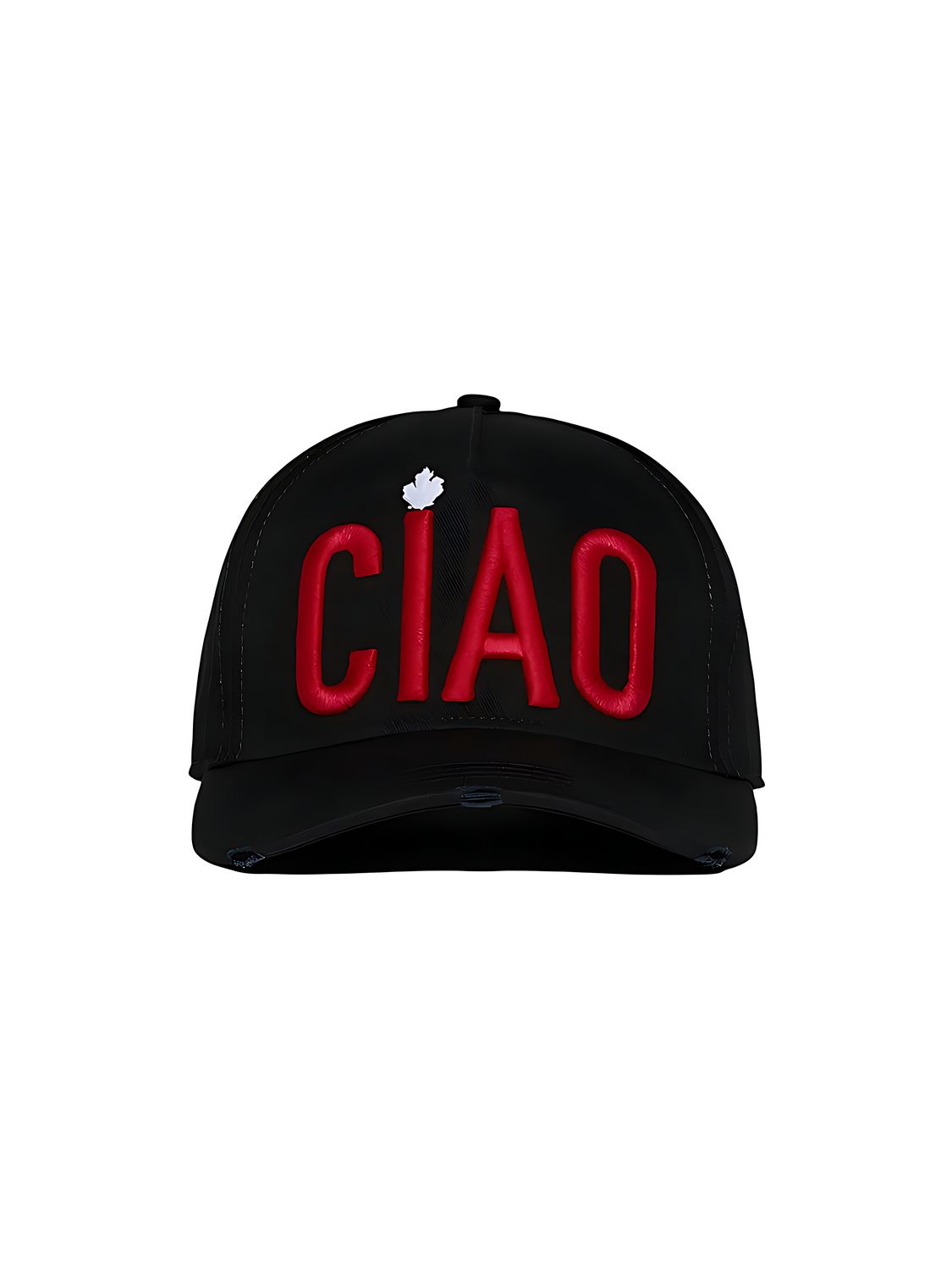 Dsquared2 CIAO Baseball Cap aus Baumwolle Schwarz Rot