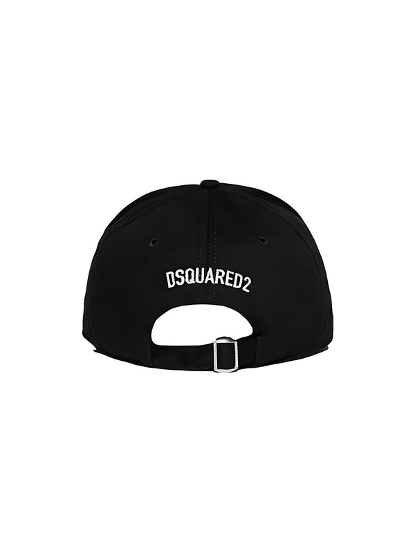 Dsquared2 CIAO Baseball Cap aus Baumwolle Schwarz Rot