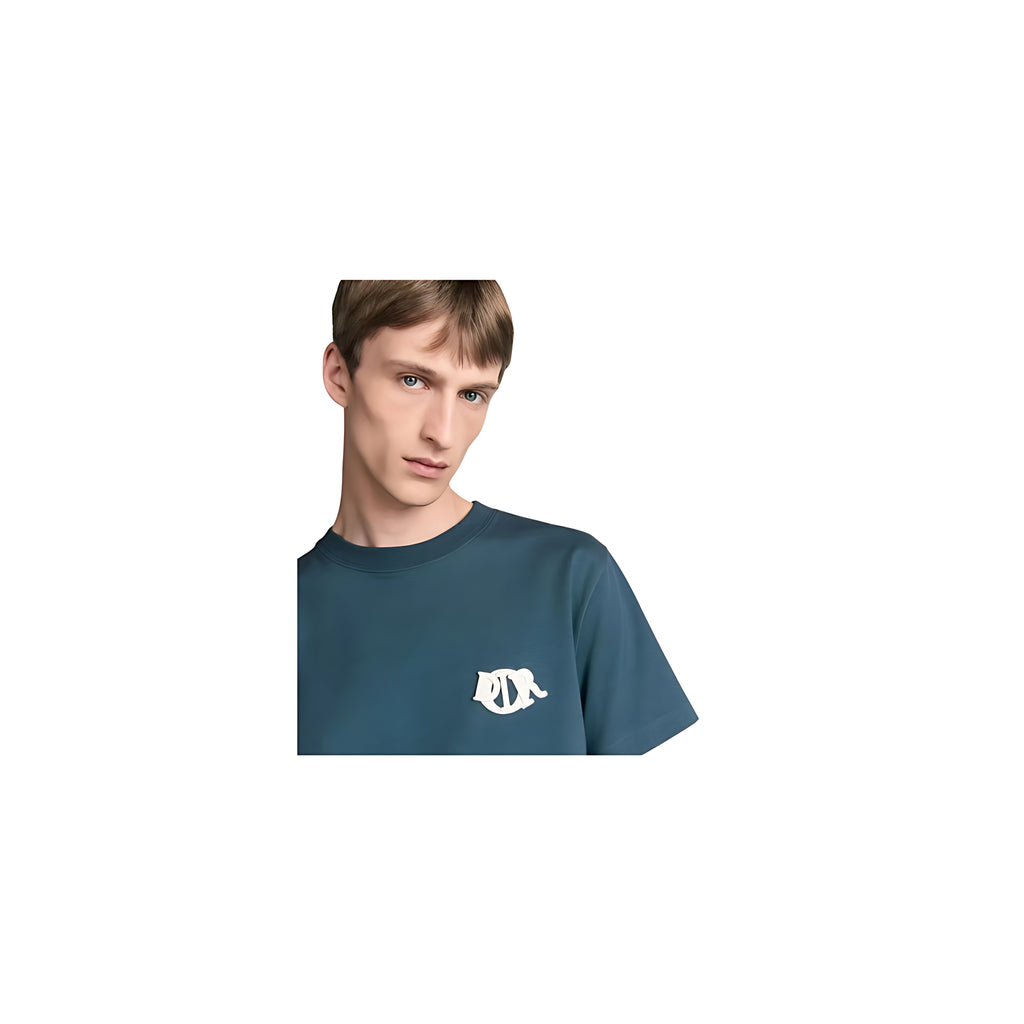 Dior Charm T-Shirt Relaxed Fit Herren blau