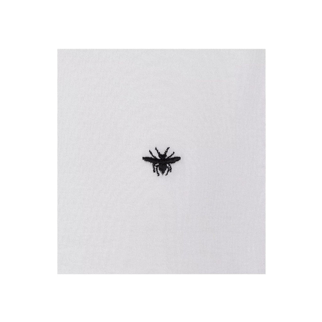 Dior Bienen Stickerei T-Shirt Herren weiß