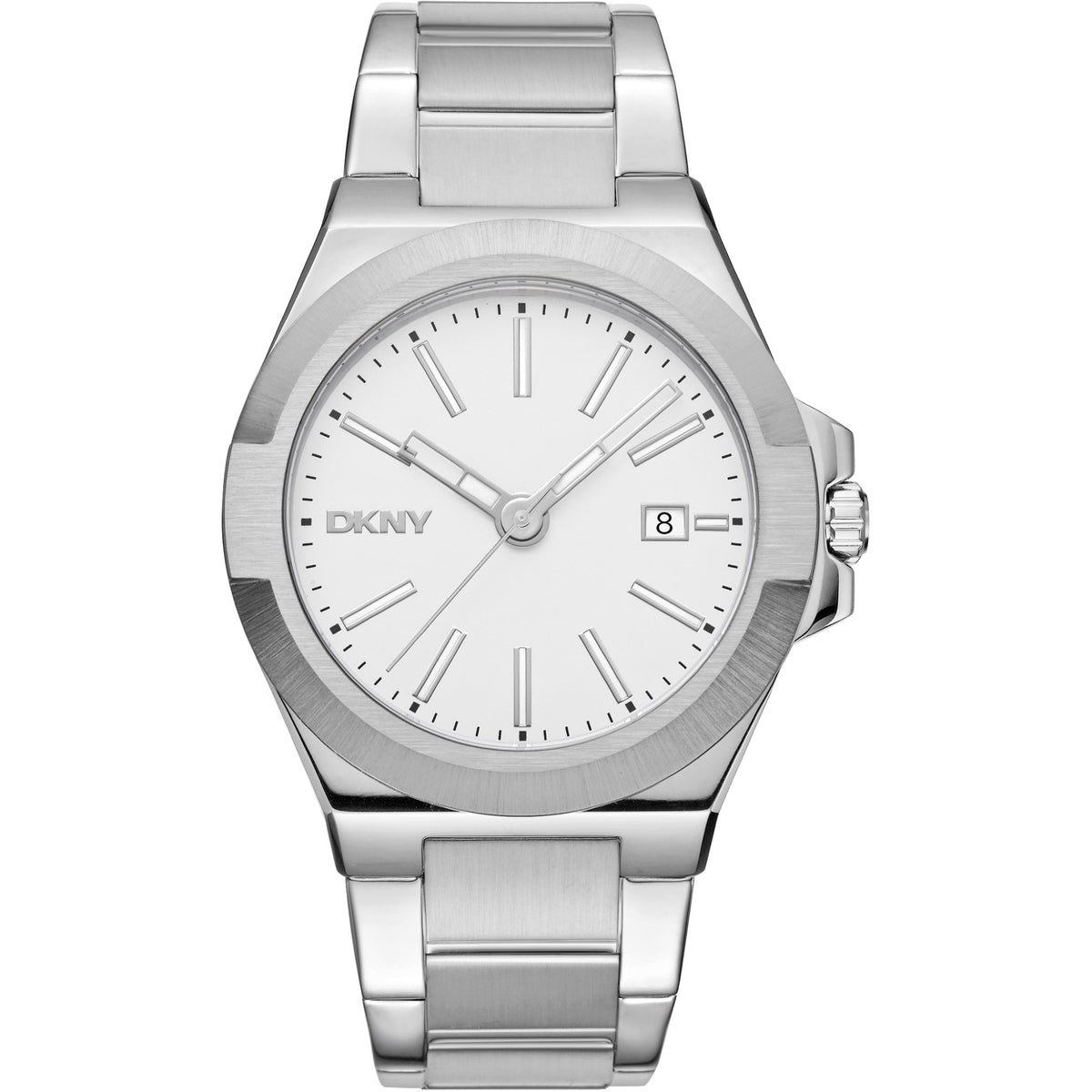 Donna Karan New York Everyday Modernist Herren Armbanduhr Silber Hauptbild