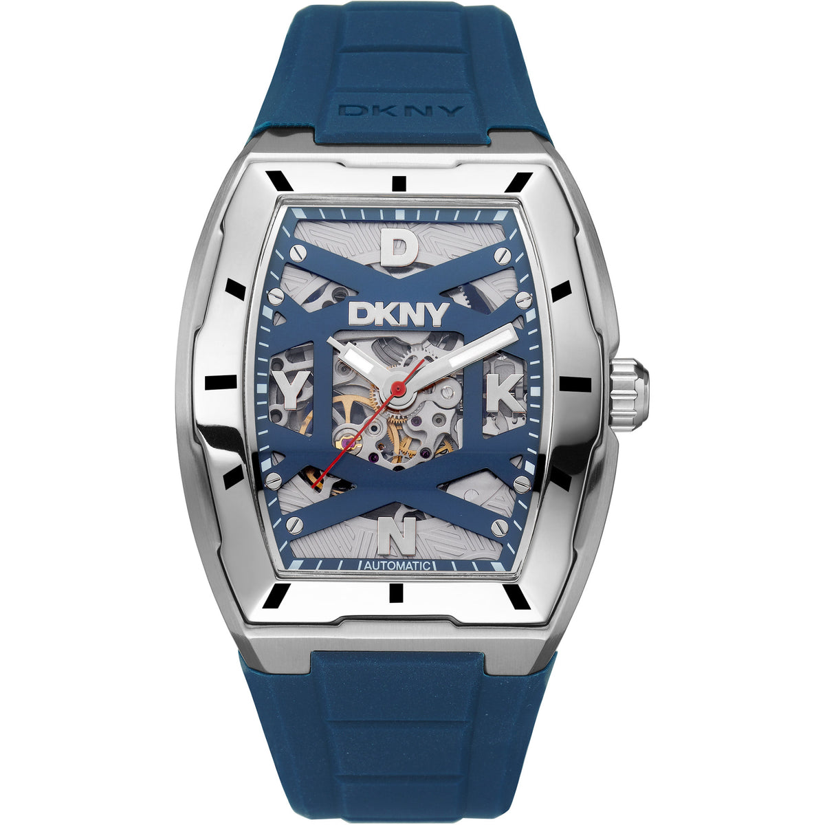 Donna Karan New York Urban Herrenuhr silber blau