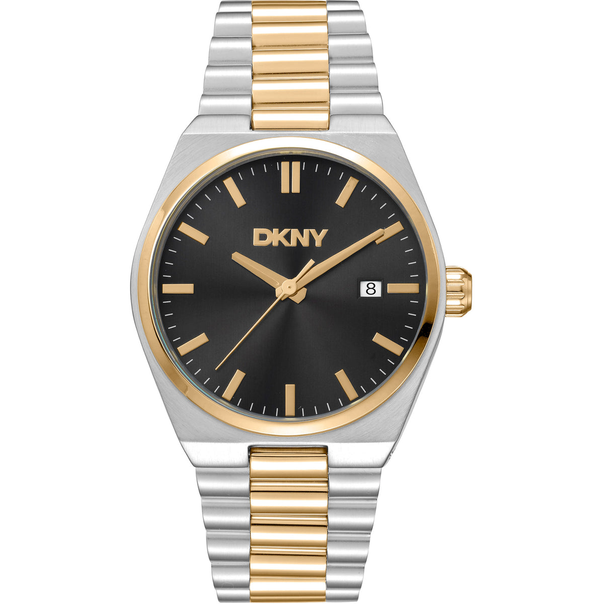 Donna Karan New York Everyday Herrenuhr silber gold schwarz