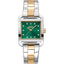 Donna Karan New York City Midi Damenarmbanduhr silber gold gruen