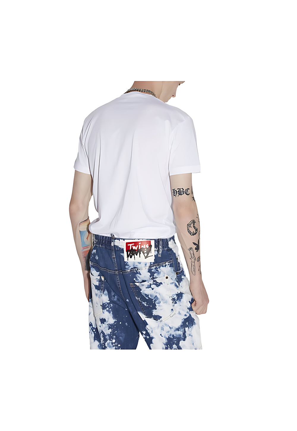 Dsquared2 Doodle Logo Face T-Shirt Herren weiß