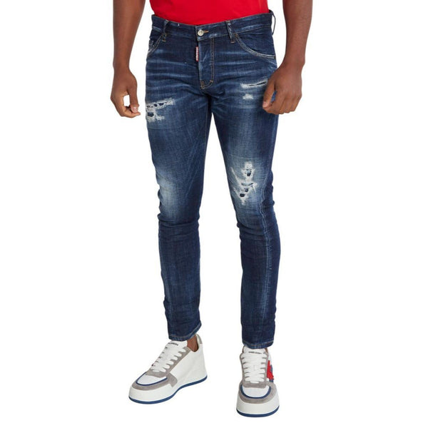 Dsquared2 1964 Distressed Blue Denim Jeans Herren