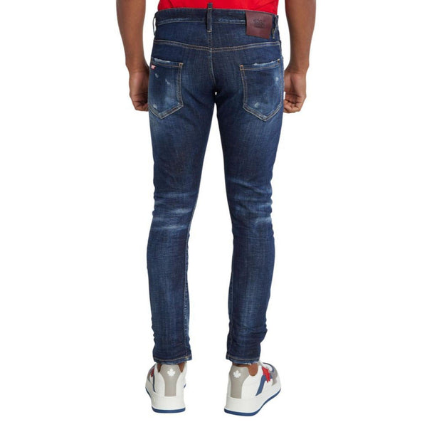 Dsquared2 1964 Distressed Blue Denim Jeans Herren