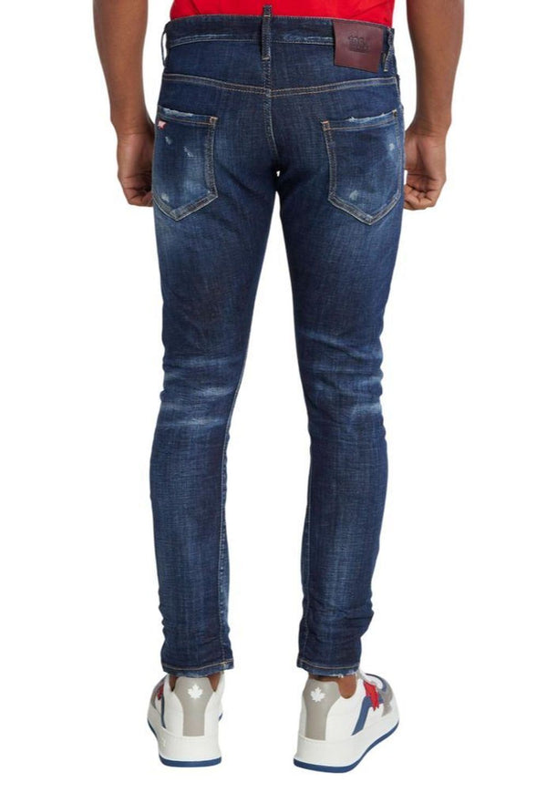 Dsquared2 1964 Distressed Blue Denim Jeans Herren