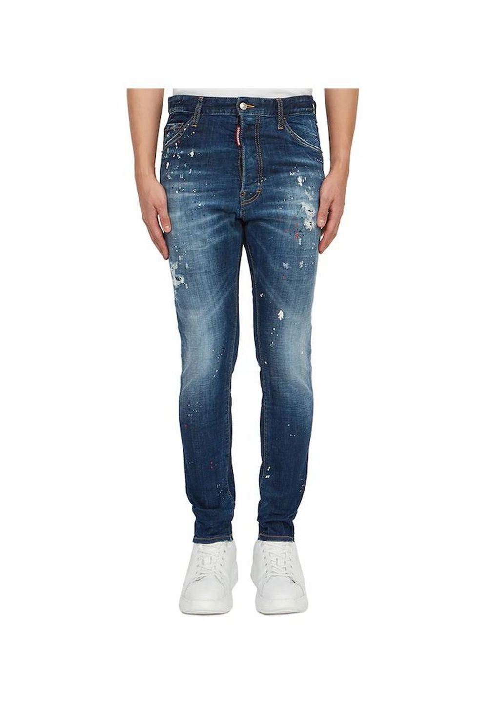Dsquared2 Distressed Paint-Splatter Denim Jeans Herren