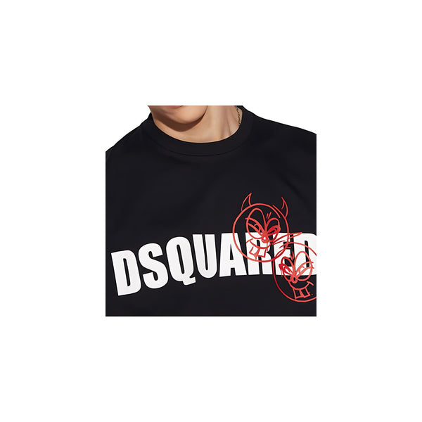 Dsquared2 Doodle Logo T-Shirt Herren Schwarz