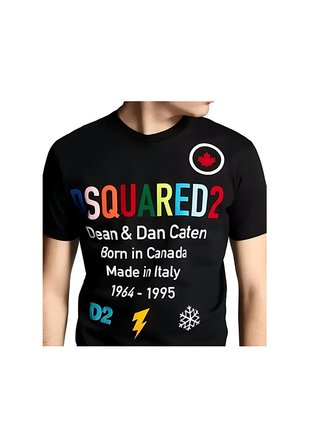 Dsquared2 Rainbow T-Shirt Herren Schwarz