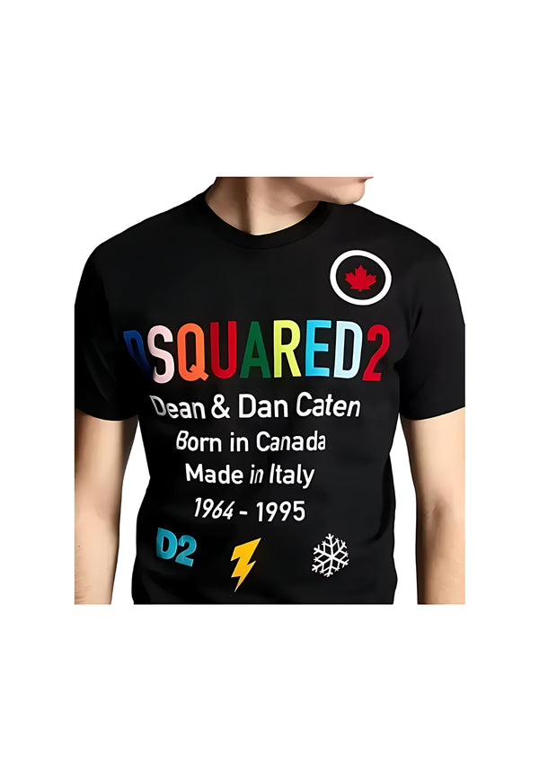 Dsquared2 Rainbow T-Shirt Herren Schwarz