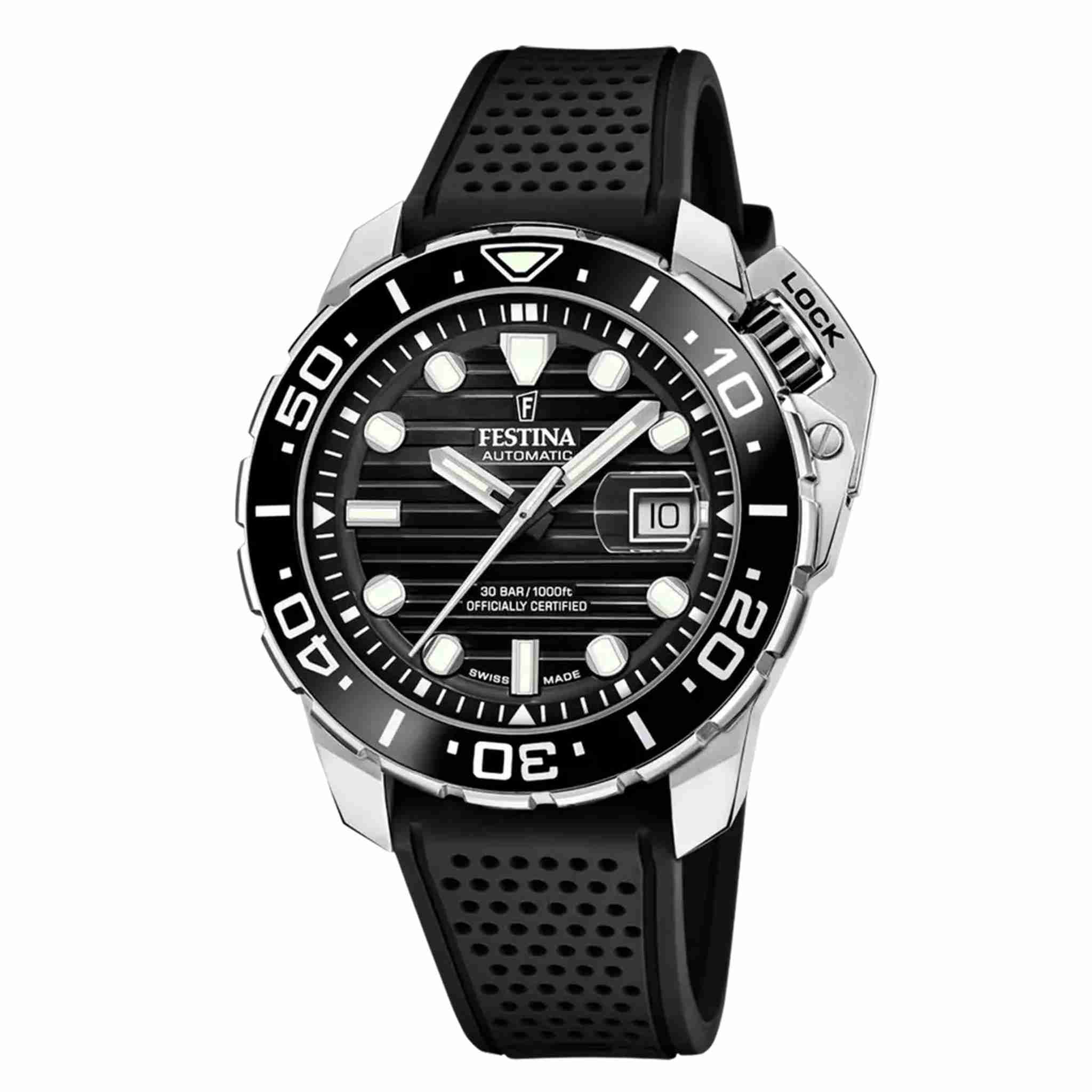 Festina Swiss Made Herren Automatikuhr F20043/6 Zweitbild