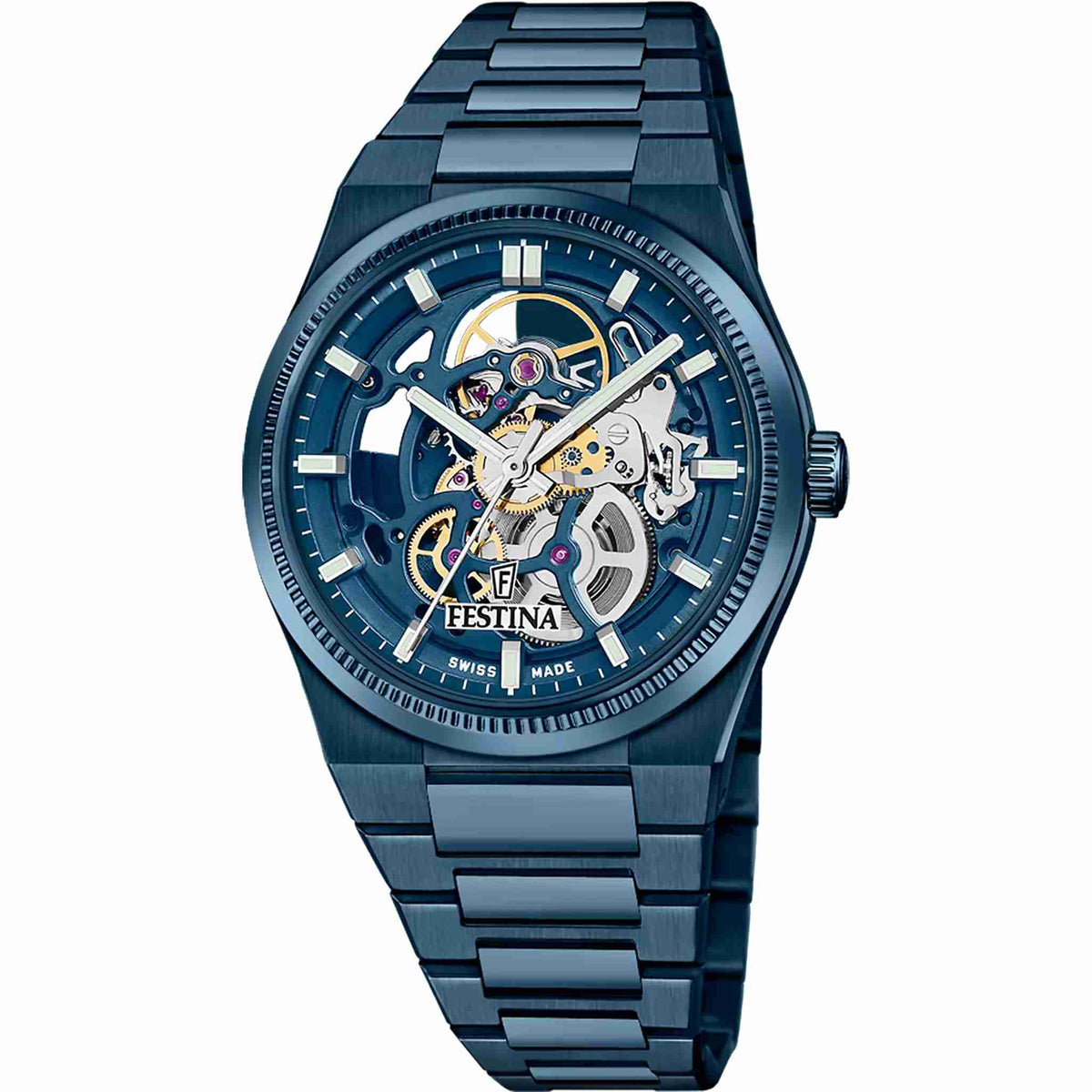 Festina Swiss Made Rivé Sq Herren Automatikuhr F20071/1 Hauptbild