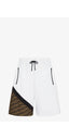 Fendi Diagonal Bermudashorts Weiß Schwarz Herren