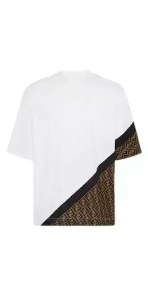 Fendi Diagonal T-Shirt Weiß Herren