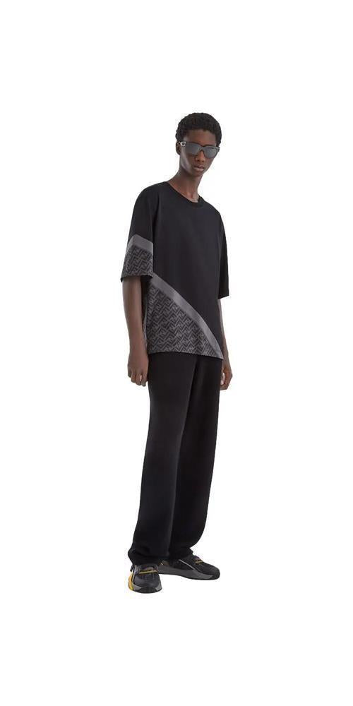 Fendi Diagonal T-Shirt Schwarz Herren