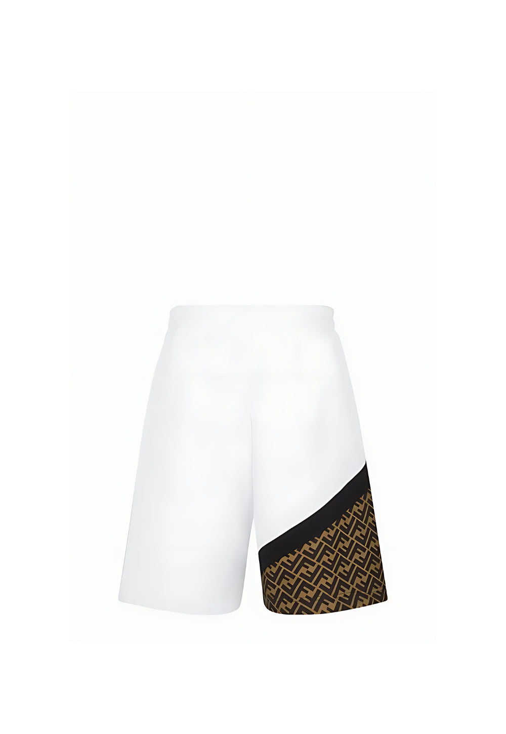 Fendi Diagonal Bermudashorts Weiß Schwarz Herren
