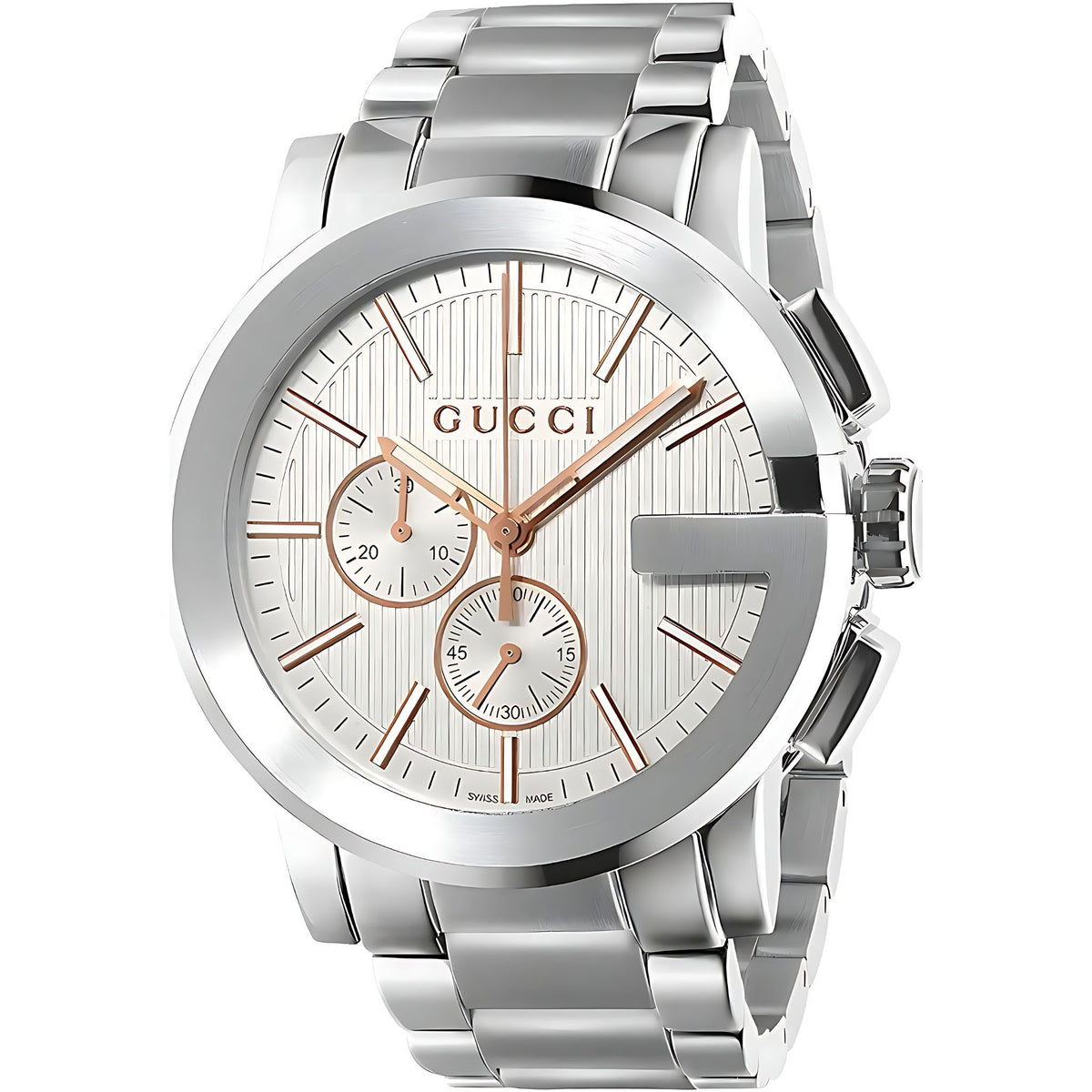Gucci G-Chrono Herrenuhr aus Edelstahl Model YA101201