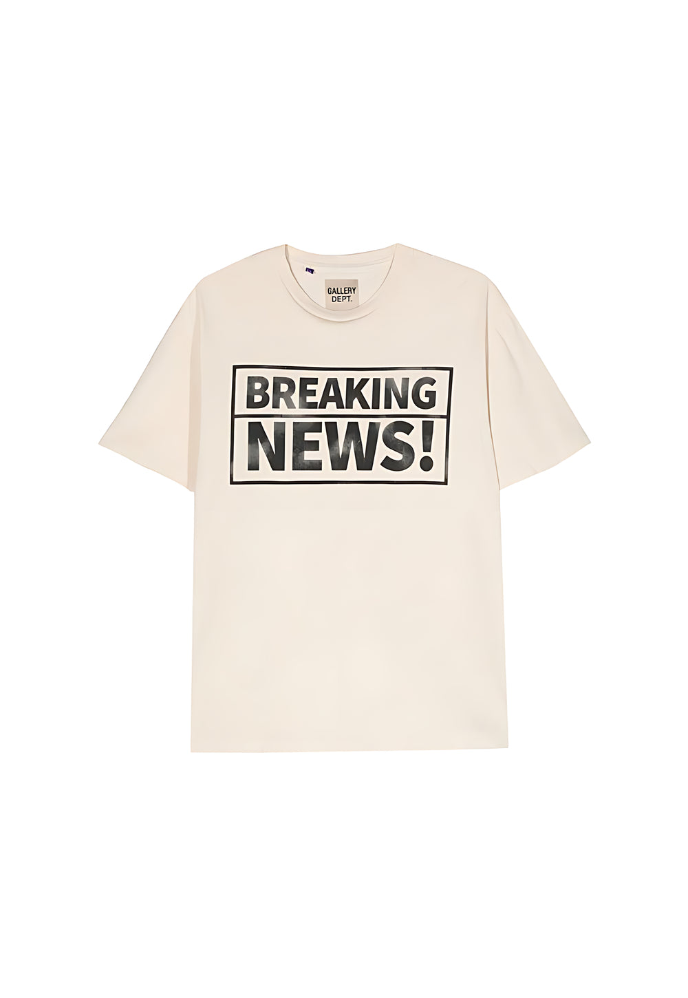 Gallery Dept. Breaking News Logo T-Shirt Beige Unisex