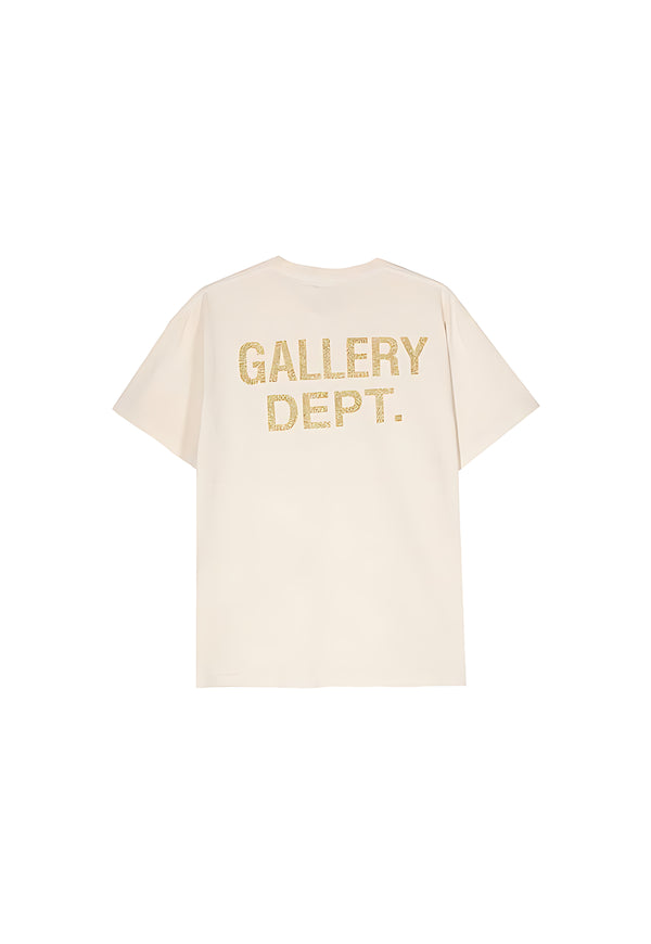Gallery Dept. Breaking News Logo T-Shirt Beige Unisex
