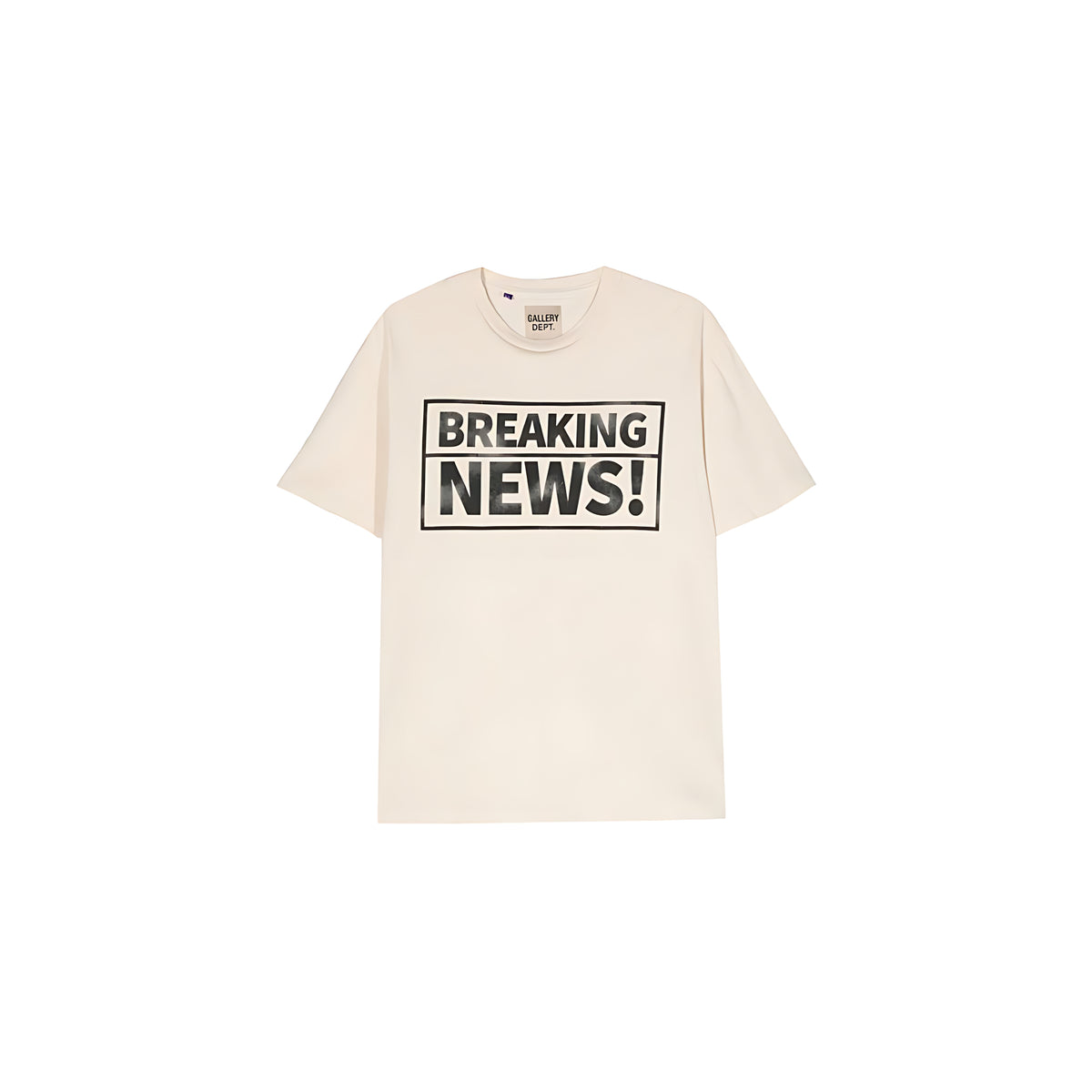 Gallery Dept. Breaking News Logo T-Shirt Beige Unisex