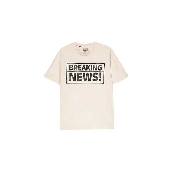 Gallery Dept. Breaking News Logo T-Shirt Beige Unisex
