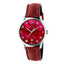Gucci G-Timeless Damenuhr aus Edelstahl silber rot