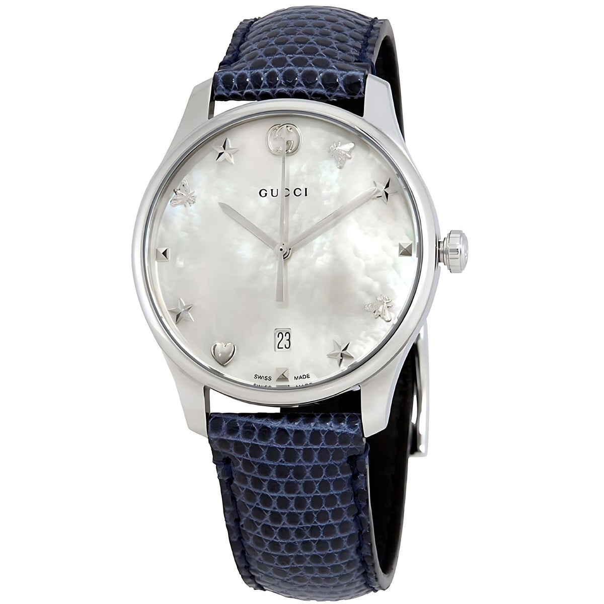 Gucci G-Timeless Damenuhr Edelstahl silber schwarz Hauptbild