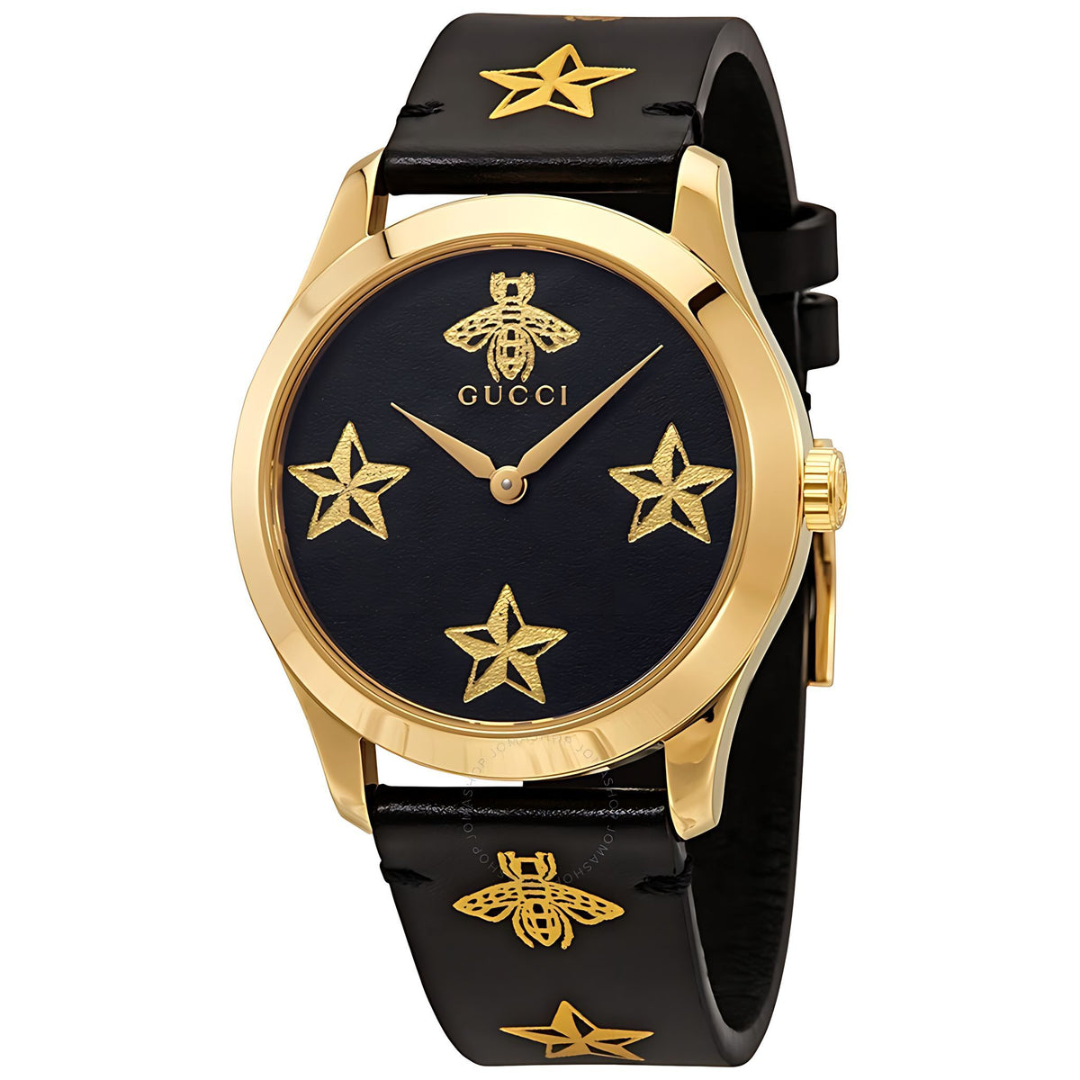 Gucci G-Timeless Damenuhr aus Edelstahl gold schwarz Hauptbild