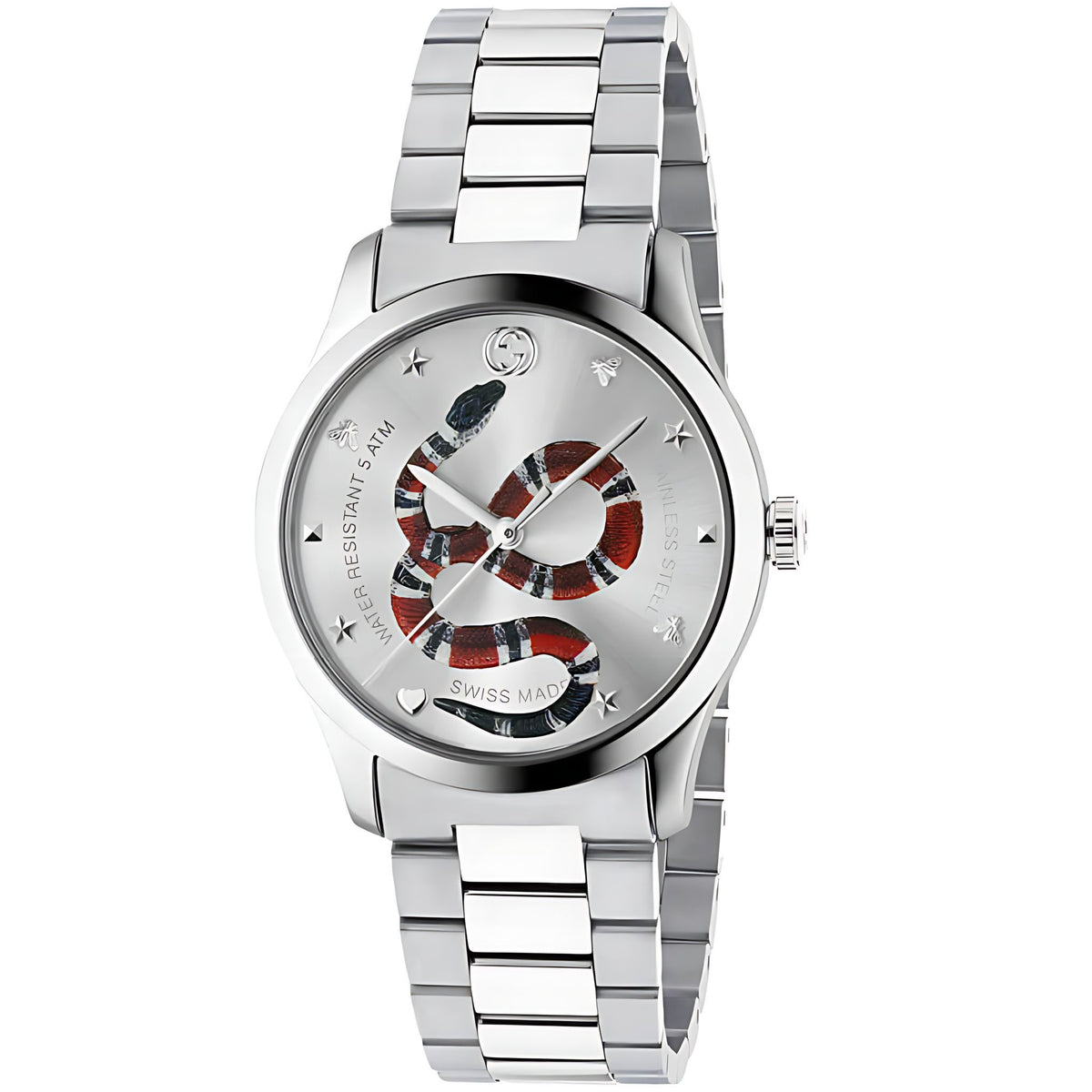 Gucci G-Timeless Herrenuhr aus Edelstahl Model YA1264076