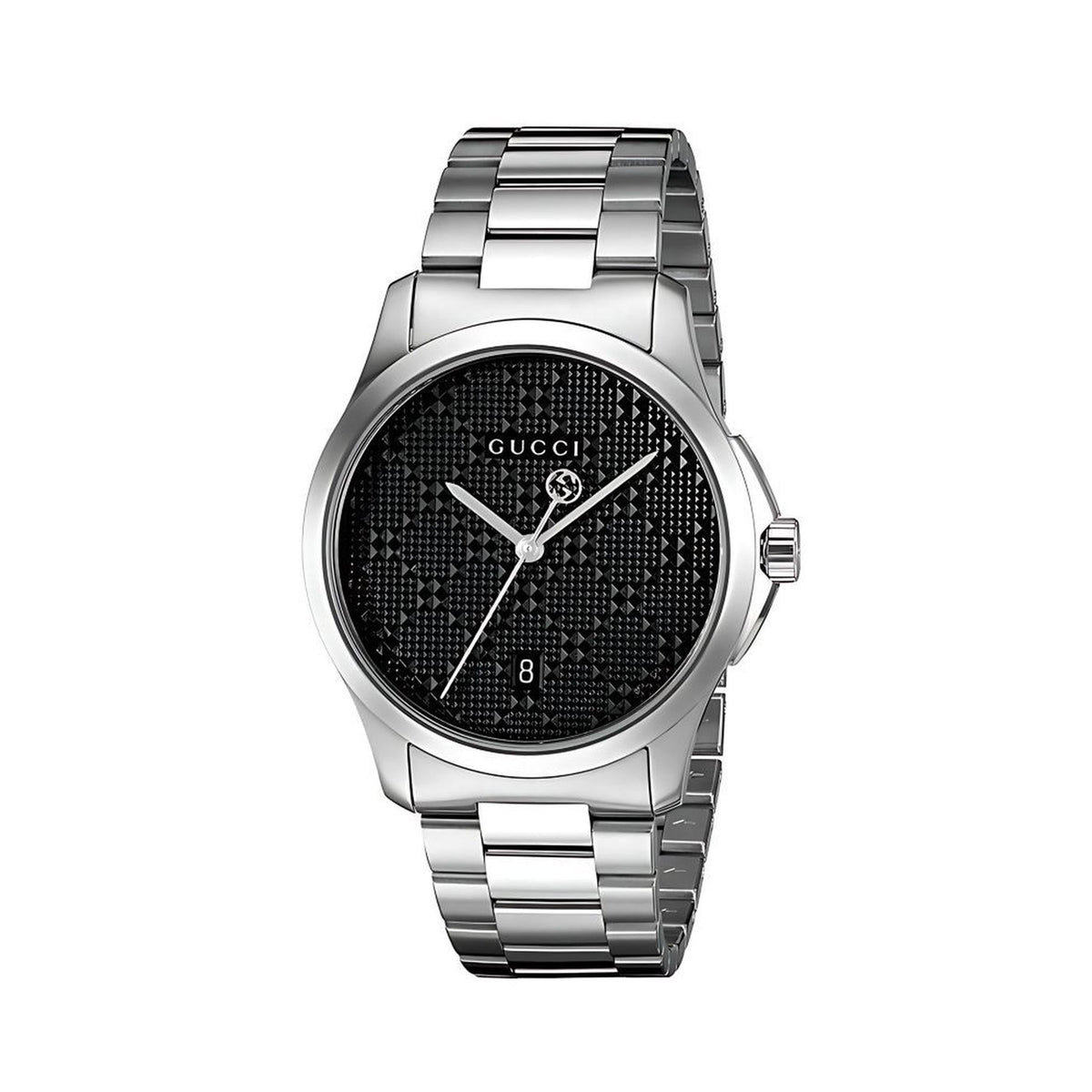 Gucci G-Timeless Herrenuhr aus Edelstahl YA126460