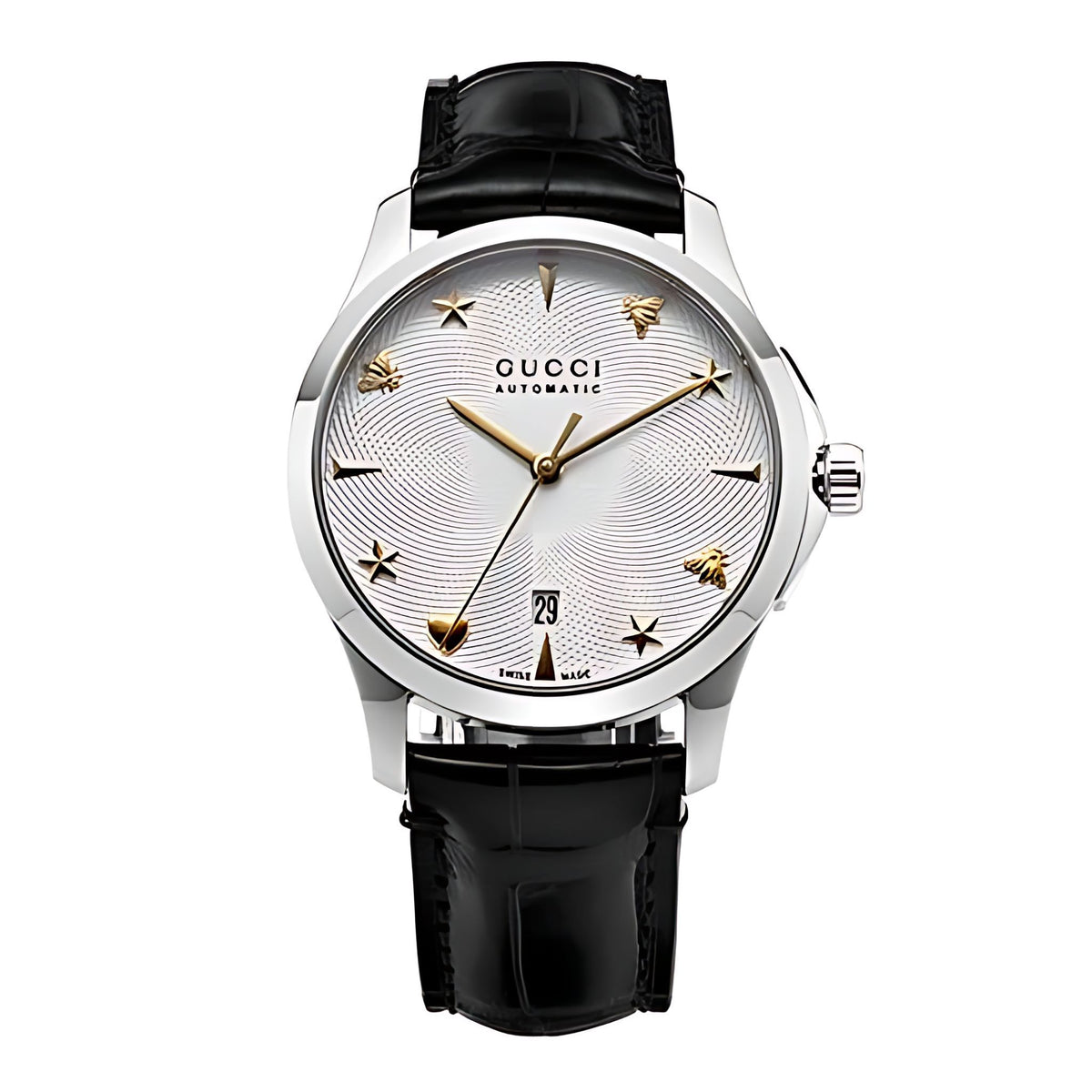 Gucci G-Timeless Herrenuhr aus Edelstahl Model YA126468