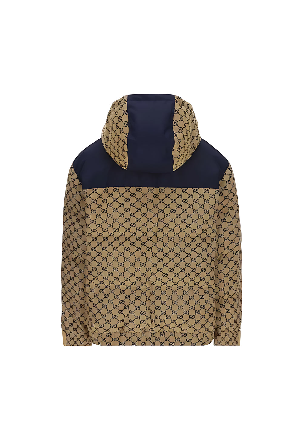 Gucci Logo Print Jacke Herren beige blau