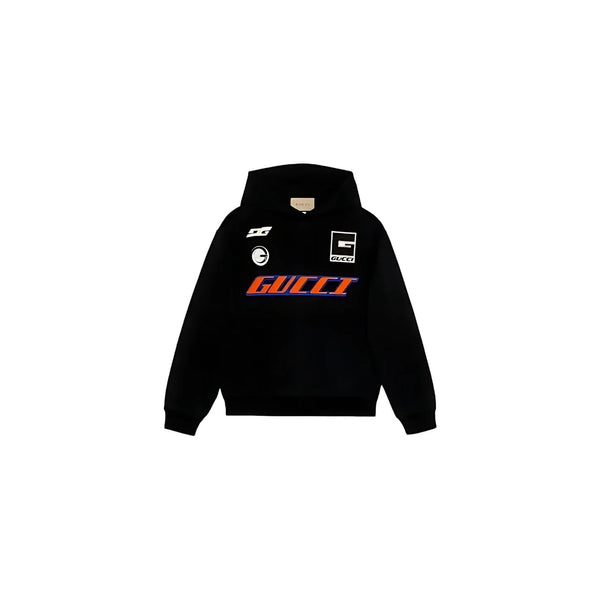 Gucci Moto Logo Hoodie Schwarz Herren