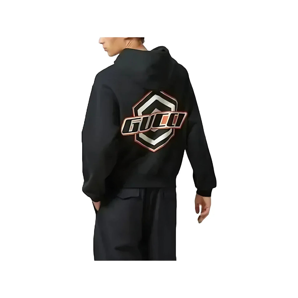 Gucci Moto Logo Hoodie Schwarz Herren