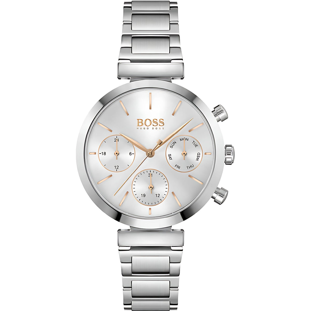 Hugo Boss Damenuhr Chronogaph Edelstahl silber Hauptbild