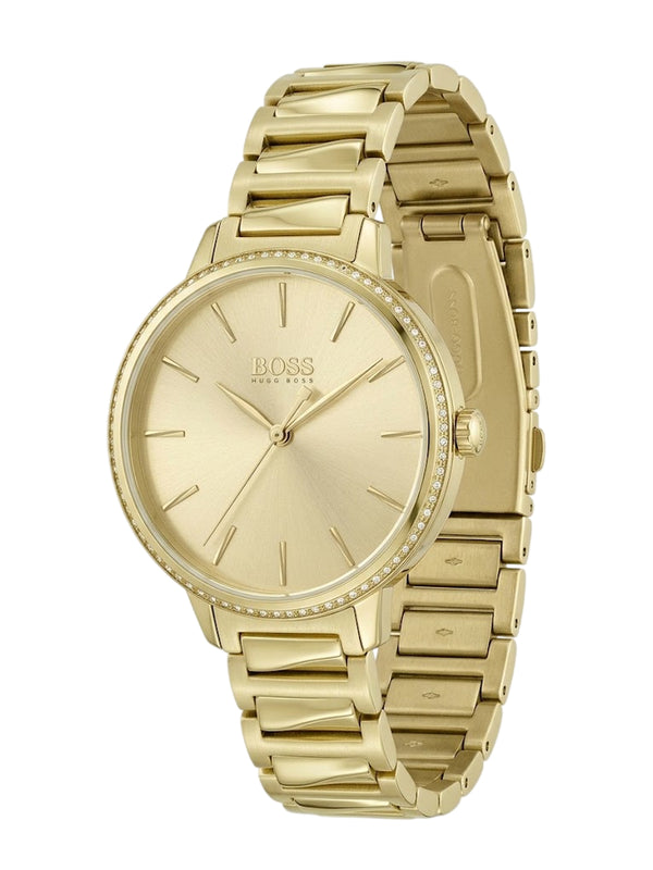 Hugo Boss Signature Damenuhr HB1502541 Goldfarben Edelstahl