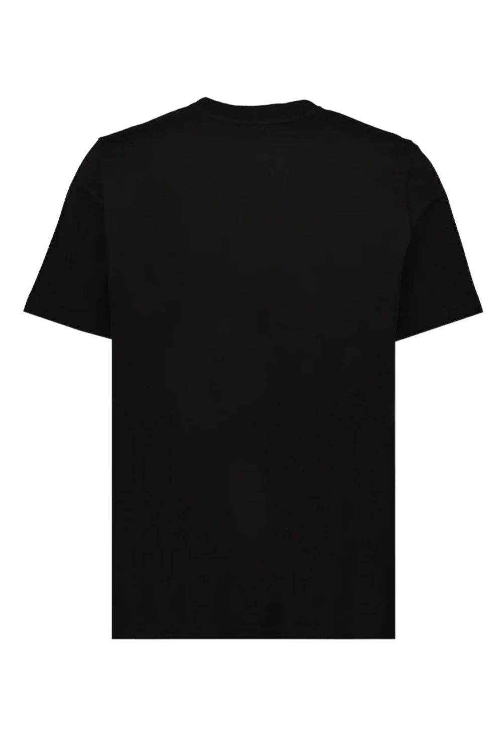 Moncler Leather Logo T-Shirt Herren schwarz