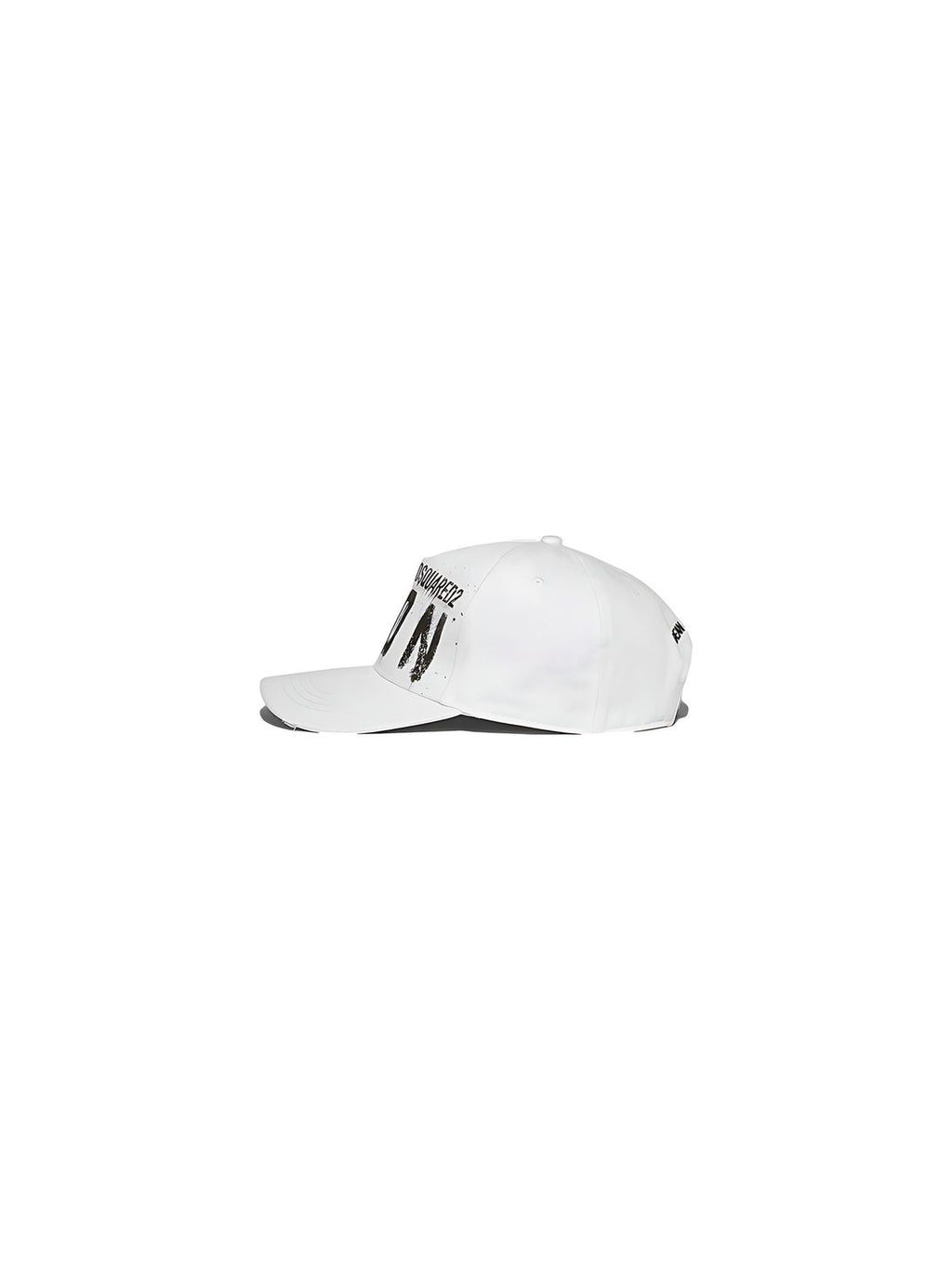 Dsquared2 Icon Spray Unisex Baseball Cap aus Baumwolle Weiß