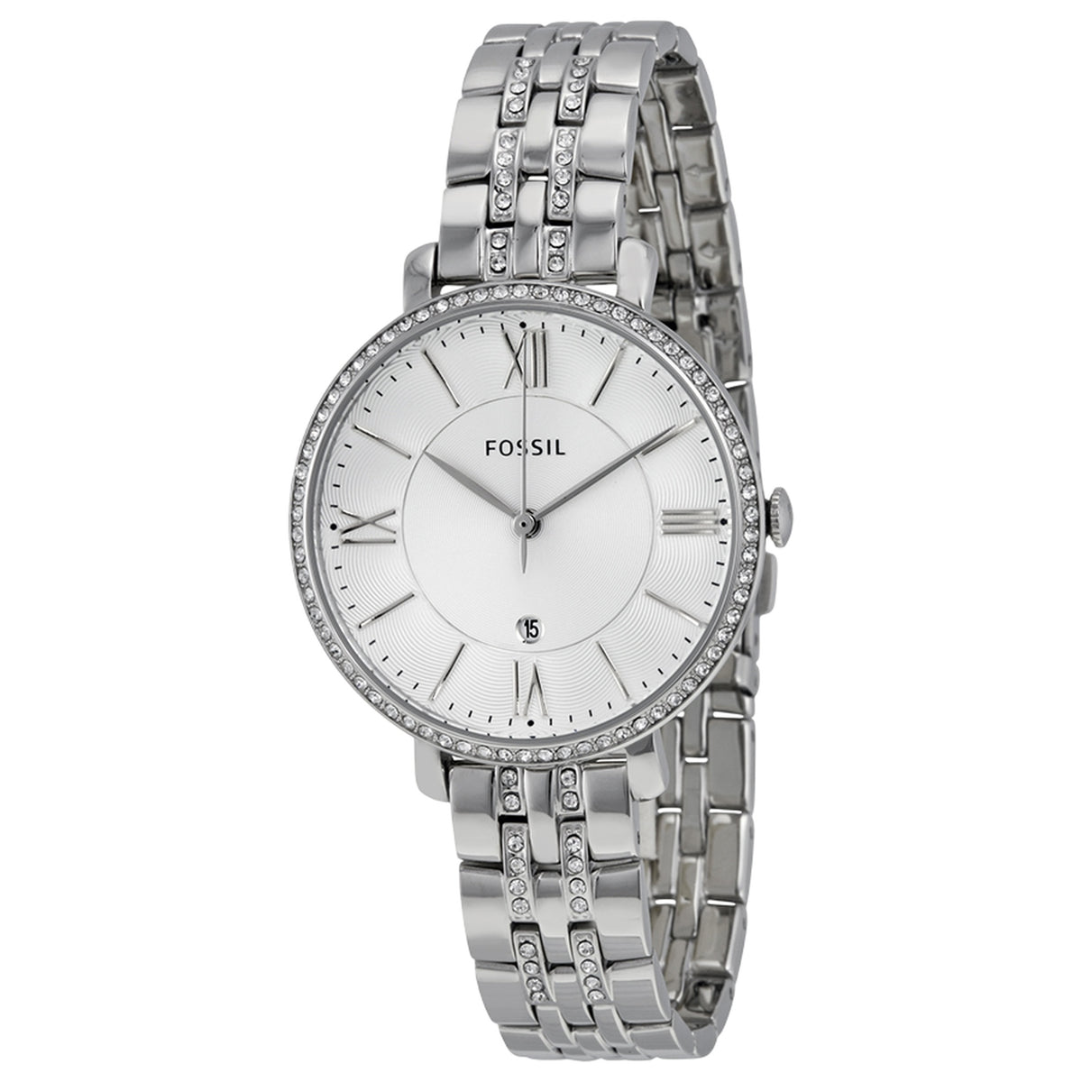Fossil Jacqueline Damen-Uhr aus silberfarbenem Edelstahl ES3545